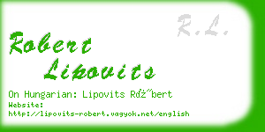 robert lipovits business card